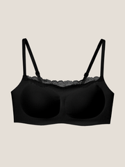 Basic Seamless Lace-Trimmed Bra - Smart Size