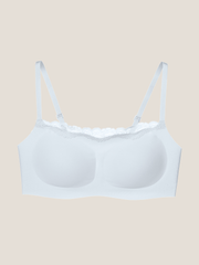 Basic Seamless Lace-Trimmed Bra - Smart Size