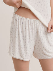 Naia™ Lavender Fabric French-Style Floral Print Sleeveless Sleep Set