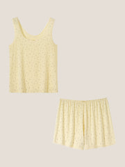 Naia™ Lavender Fabric French-Style Floral Print Sleeveless Sleep Set