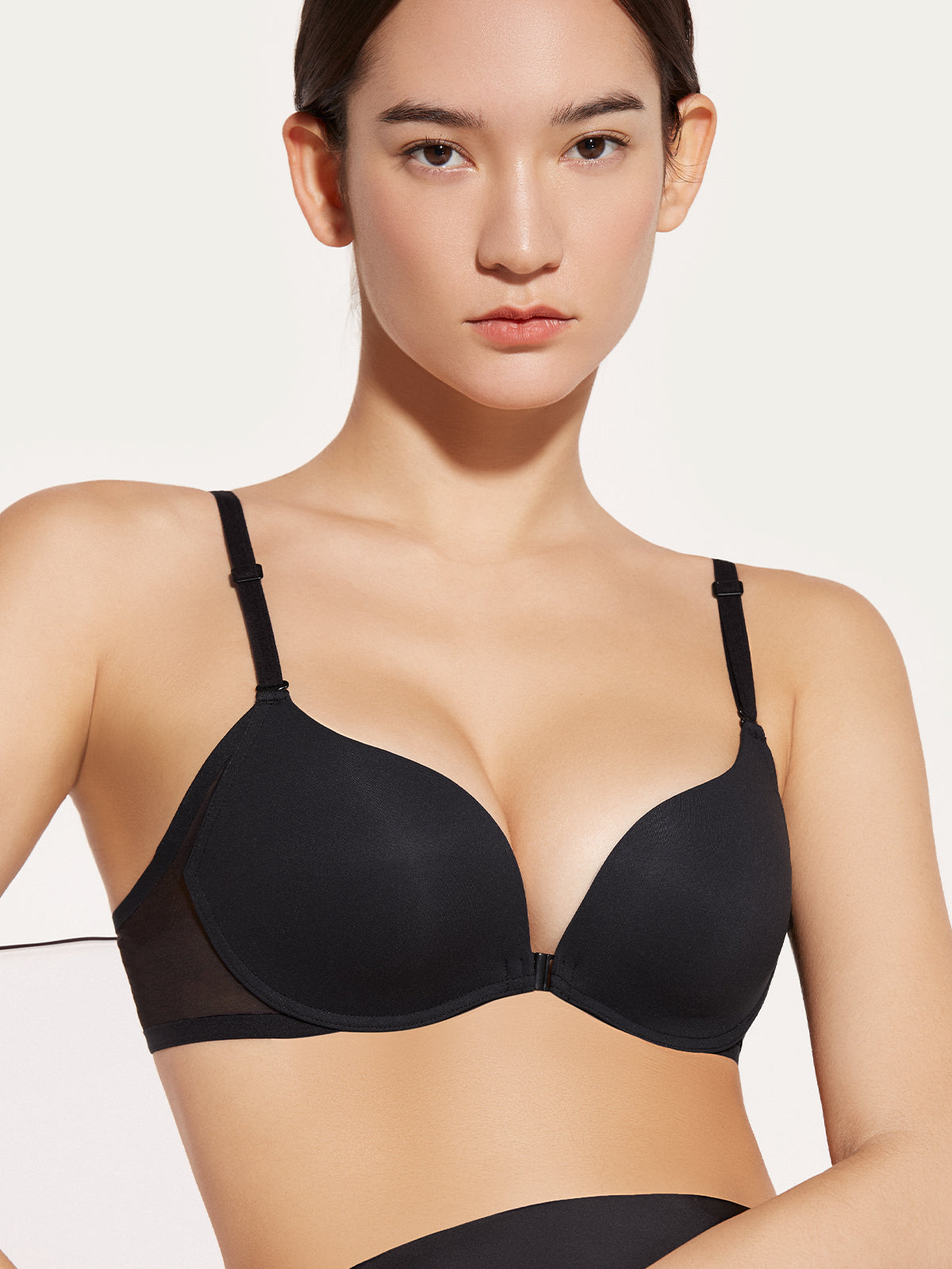 Up To 68% Off Lace-Up Front Push-Up Bra