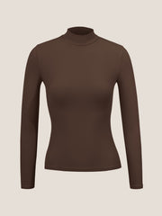Mock Neck Long Sleeve T-Shirt