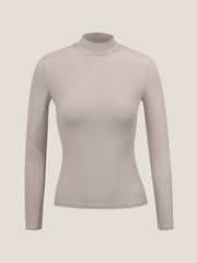 Mock Neck Long Sleeve T-Shirt