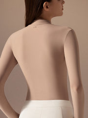 Mock Neck Long Sleeve T-Shirt