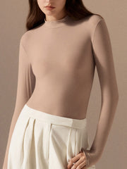 Mock Neck Long Sleeve T-Shirt