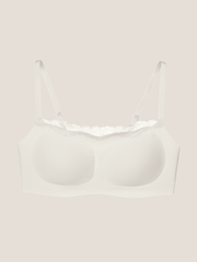 Basic Seamless Lace-Trimmed Bra - Smart Size