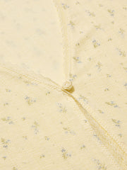 Whir Lavender Floral V-neck Cardigan