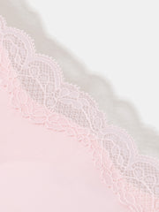 Basic Seamless Lace-Trimmed Bra - Smart Size