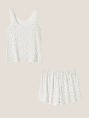 Naia™ Lavender Fabric French-Style Floral Print Sleeveless Sleep Set