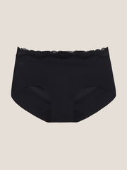 Basic Seamless Lace-Trimmed Boxer Brief