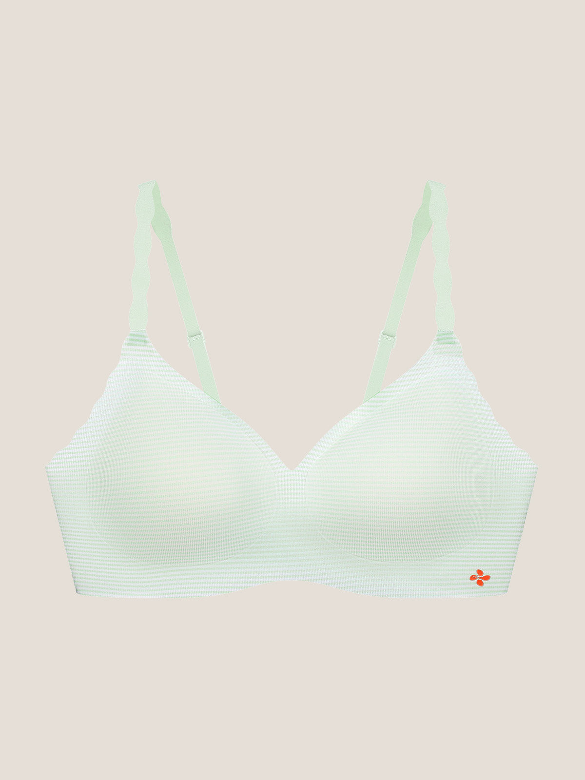 Basic Seamless Deep V Neck Mint-Infused Cooling Bra