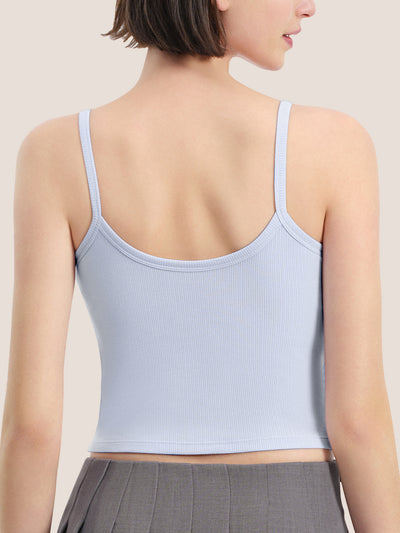 Modal Ribbed Bra Crop Cami