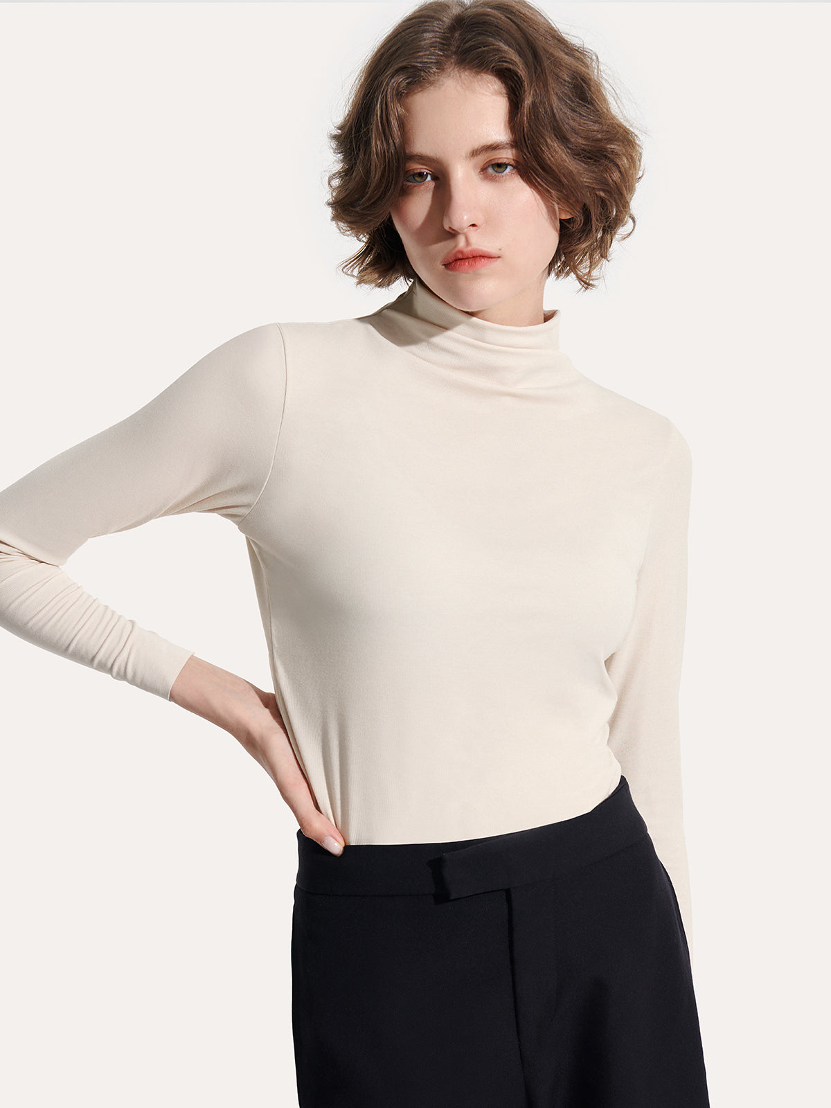 Merino High Neck Thermal Top