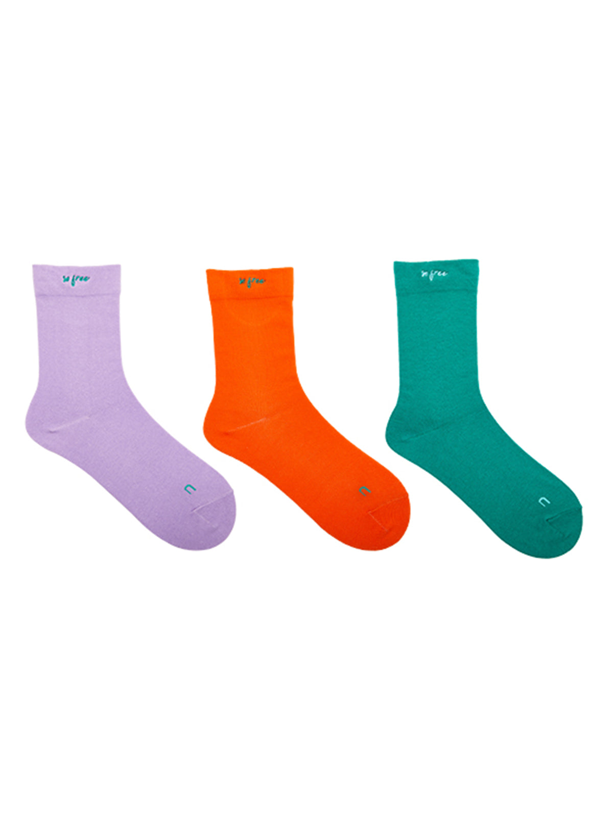 Embroidered Cotton Mid-Calf Socks (Pack of 3)