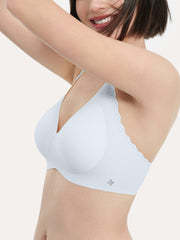 Basic Seamless Deep V Neck Mint-Infused Cooling Bra