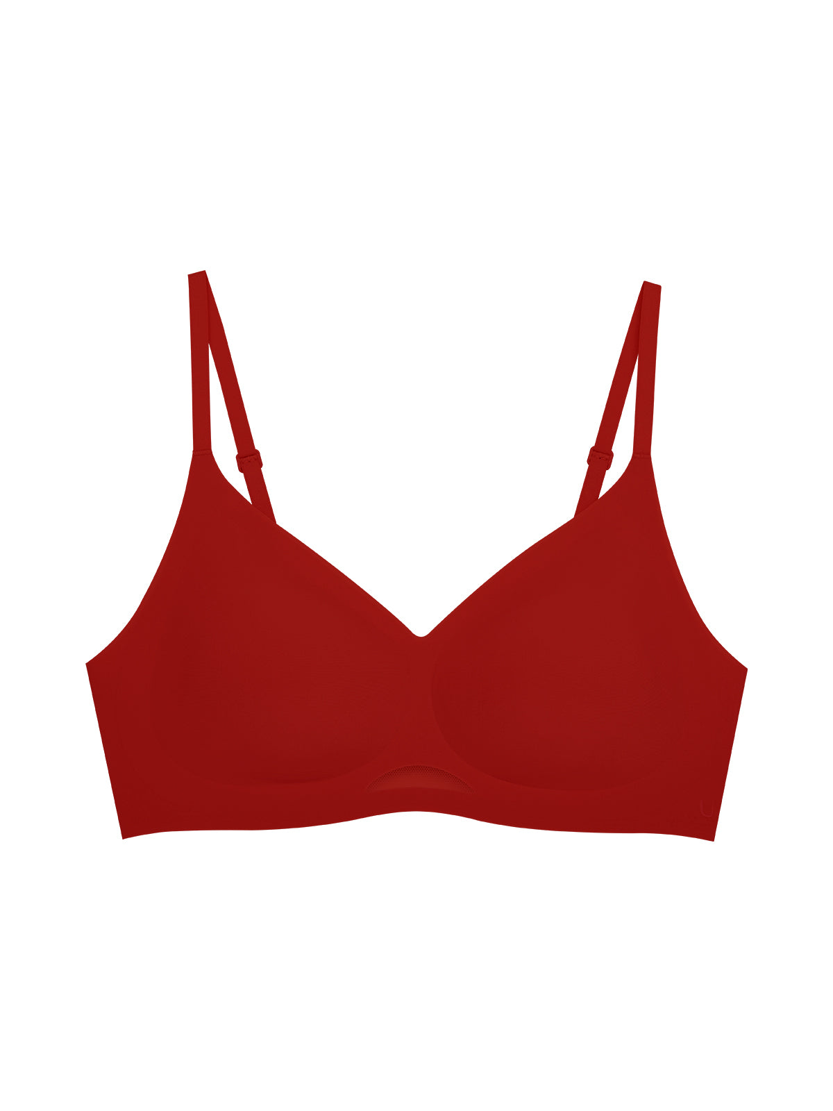 Red Bra Size 80B. Isolate On White. Stock Photo, Picture and