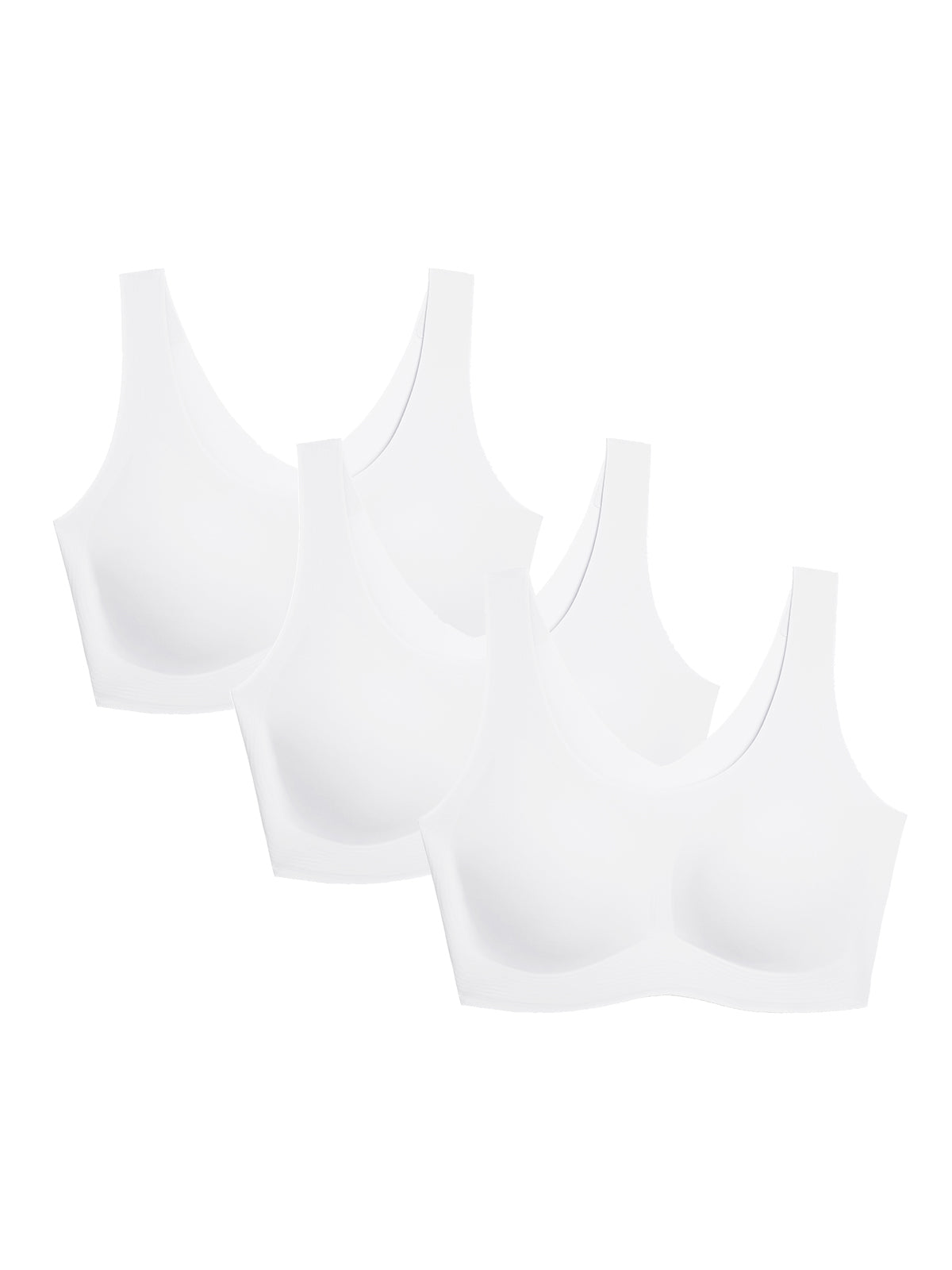 Flash Sale | 24H Comfort One Size Classic Wireless Bra Fixed Pad Kit of 3