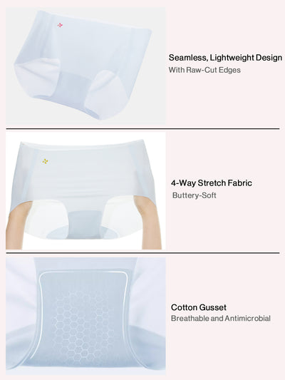 24H Comfort One Size Classic Mid Waist Brief Kit of 3