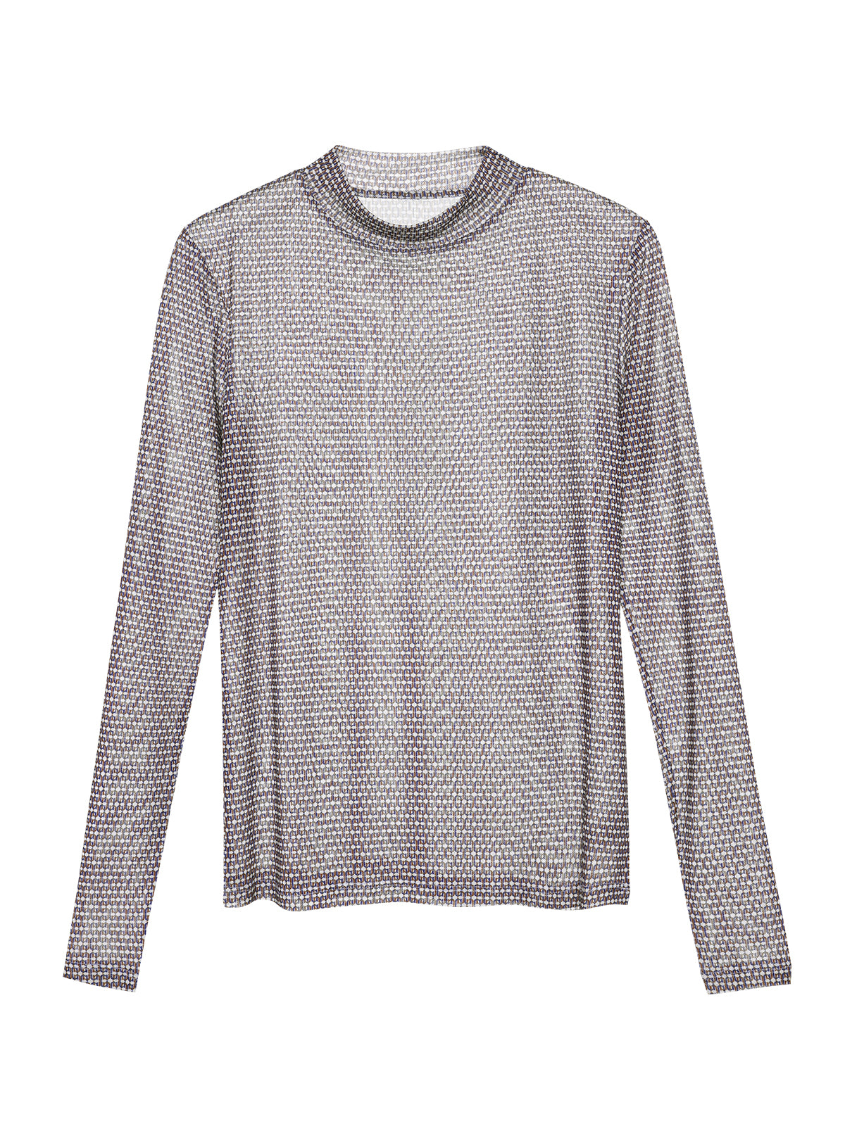 Printed Mock Neck Base Layer Top