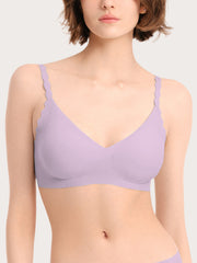 Basic Seamless Deep V Neck Mint-Infused Cooling Bra