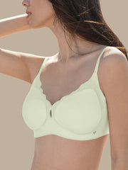 Basic Seamless Deep V Scalloped Neck Cooling Bra