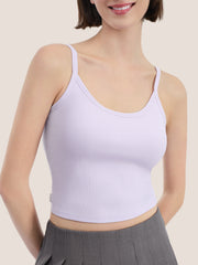 Modal Ribbed Bra Crop Cami