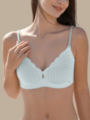 Basic Seamless Deep V Scalloped Neck Cooling Bra