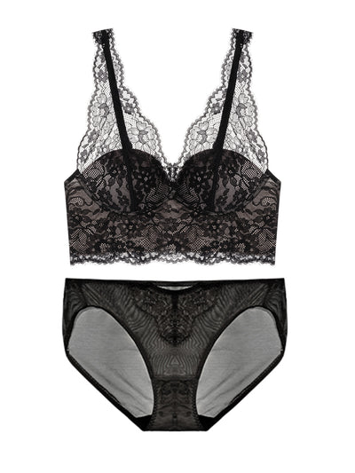 Lace Padded Plunge Spacer Bra