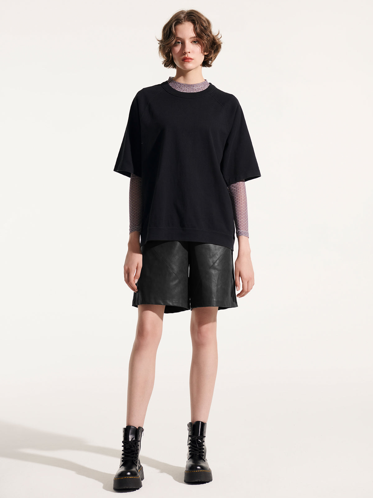 Printed Mock Neck Base Layer Top