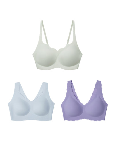 24H Comfort Cloudy Support Bra Kit of 3