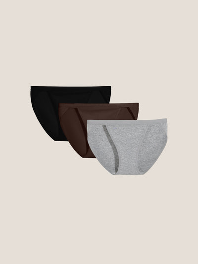 Cotton Rib Mid-Rise Bikini Brief 3-Pack