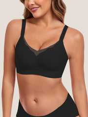 Wave Mesh Support Wireless Bra