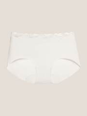 Basic Seamless Lace-Trimmed Boxer Brief
