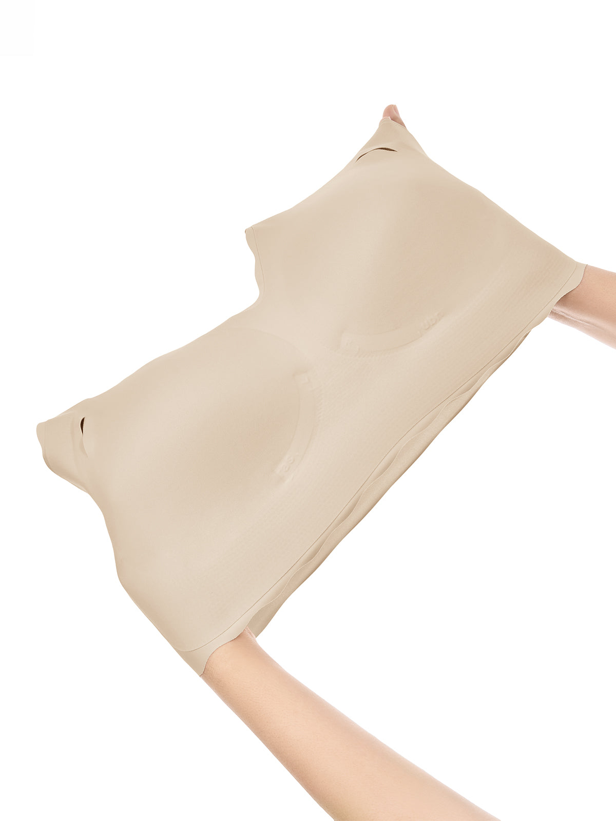 Seamless Wave Trimmed Deep V-Neck Bralette - Smart Size