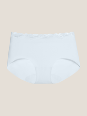 Basic Seamless Lace-Trimmed Boxer Brief