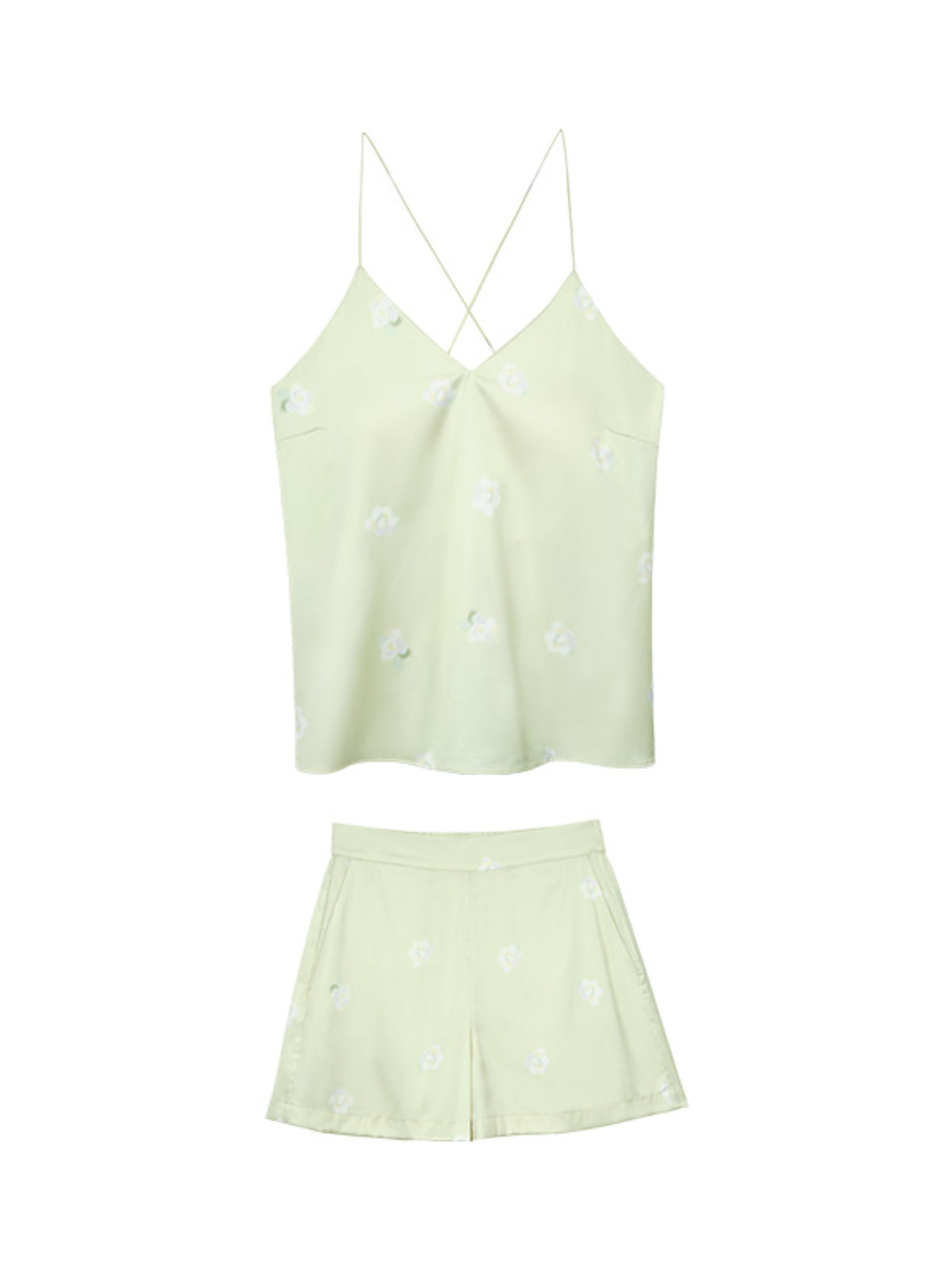 Flash Sale | Cami Strap Shorts Set with Built-in Cups (Gardenia Limited Edition)