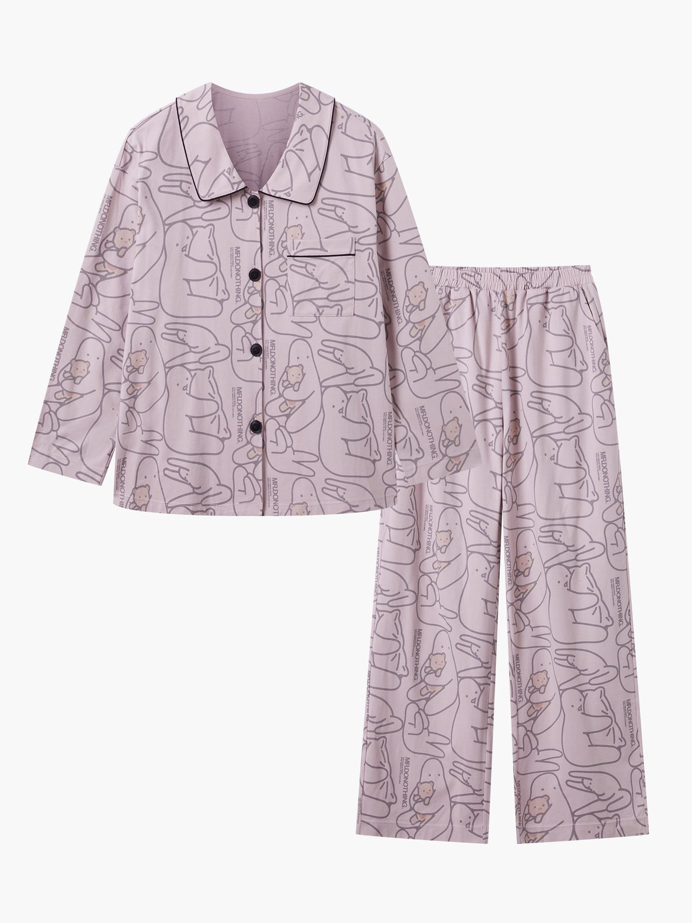 Flash Sale | ubras x Mr. Donothing Lazy Long Sleeved Pajamas Suit