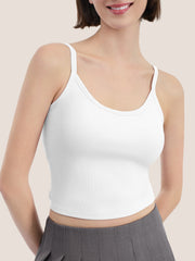 Modal Ribbed Bra Crop Cami
