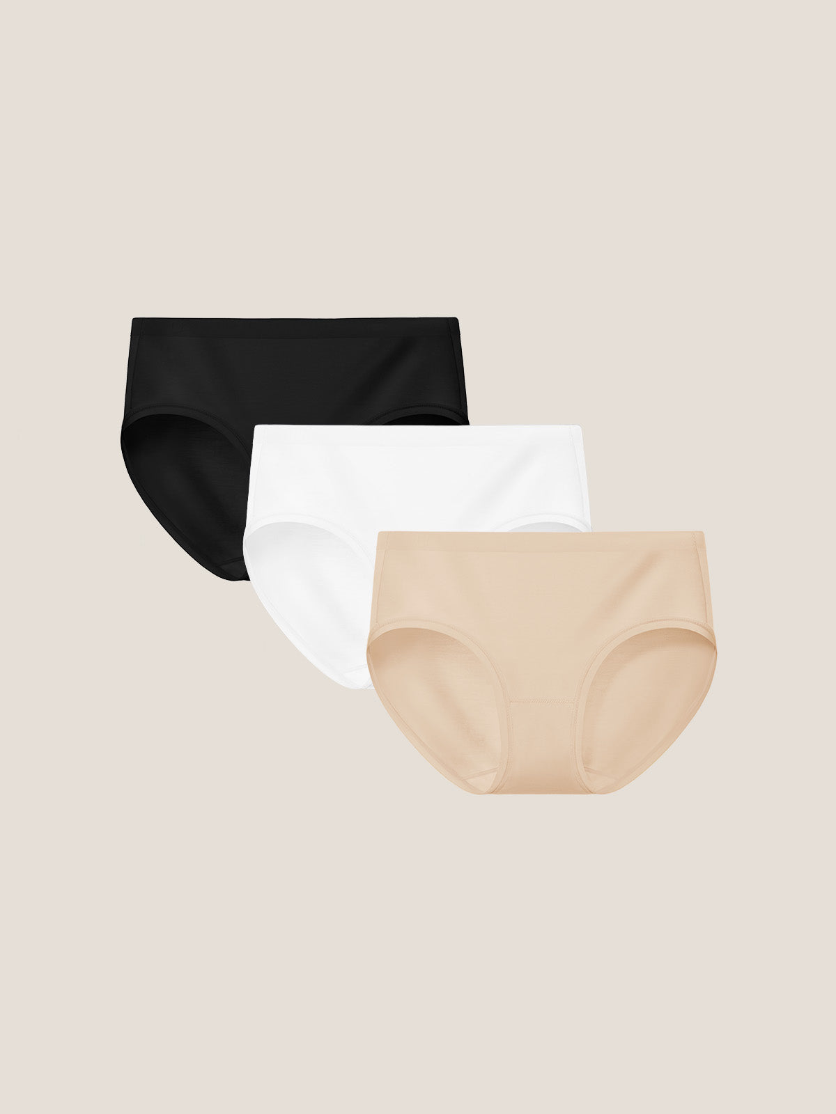 3pcs Modal Antibacterial Mid-Rise Briefs
