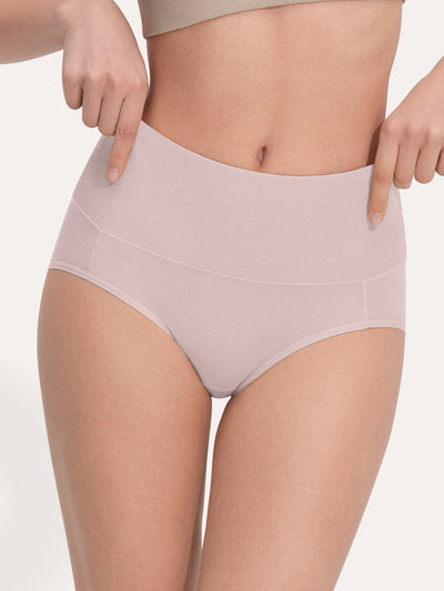 Pure Cotton Wide Elastic Band High-Waisted Brief (2-Pack)