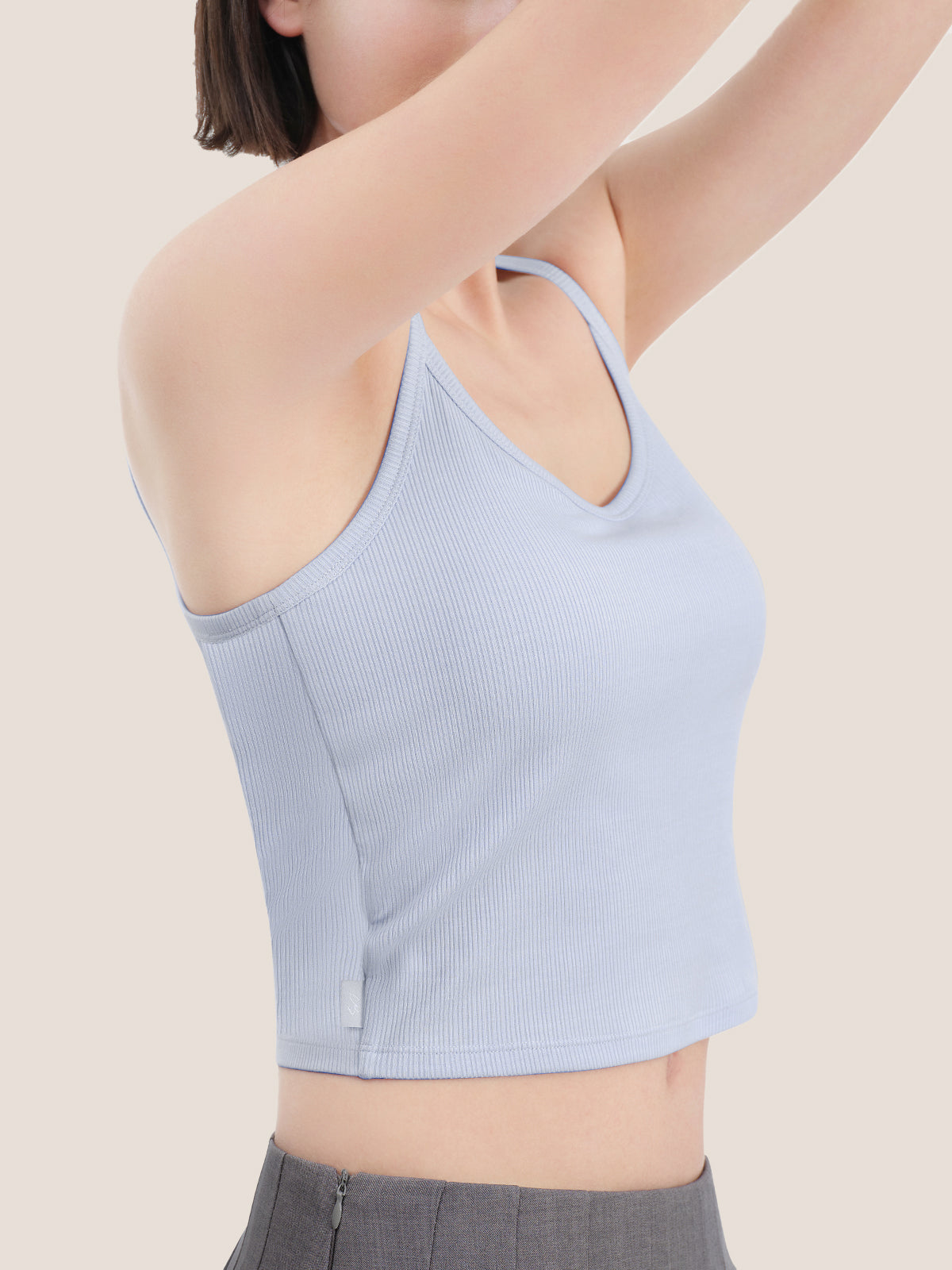 Modal Ribbed Bra Crop Cami