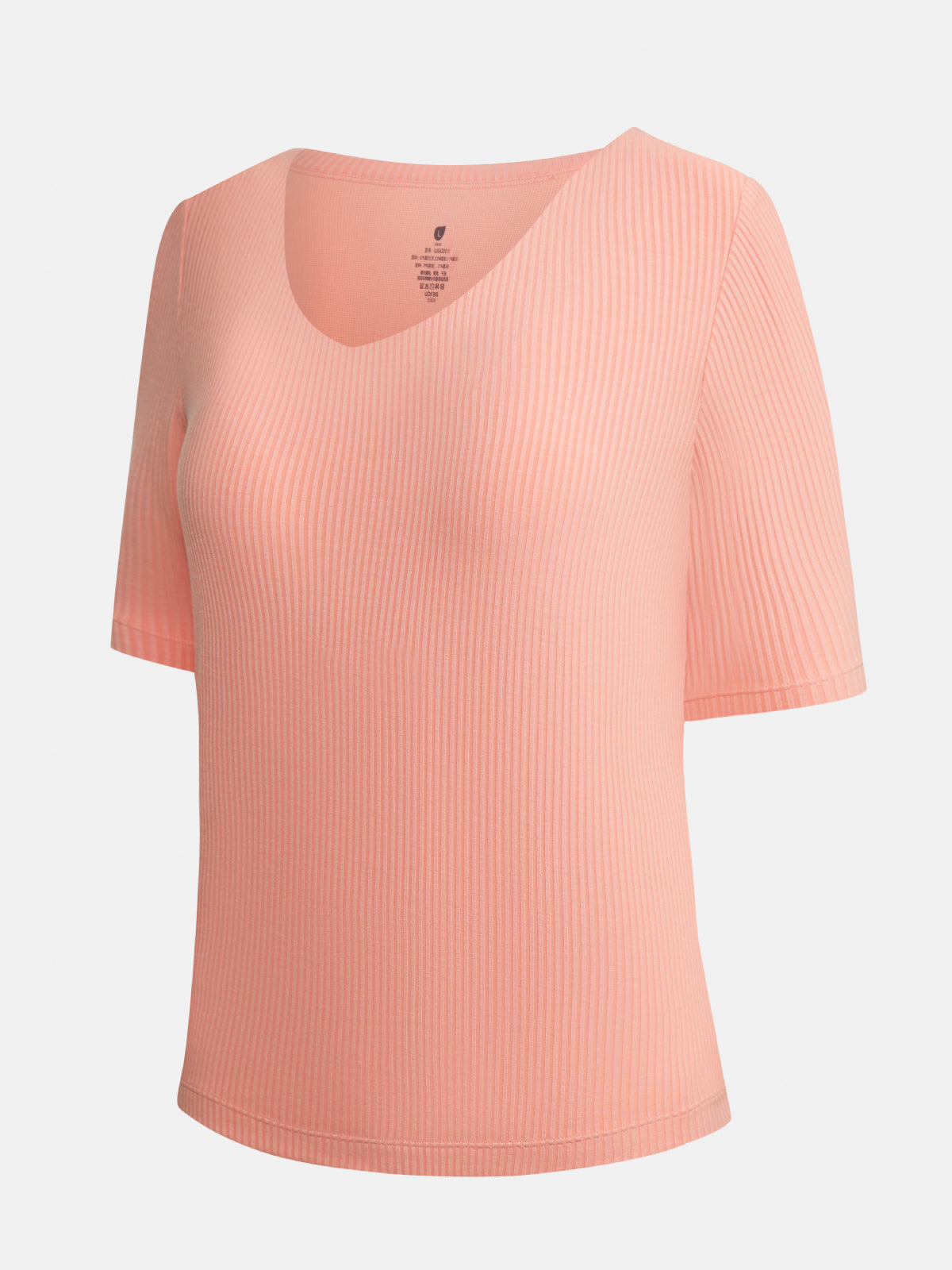 V Neck Bra-in Half Sleeve T-shirt