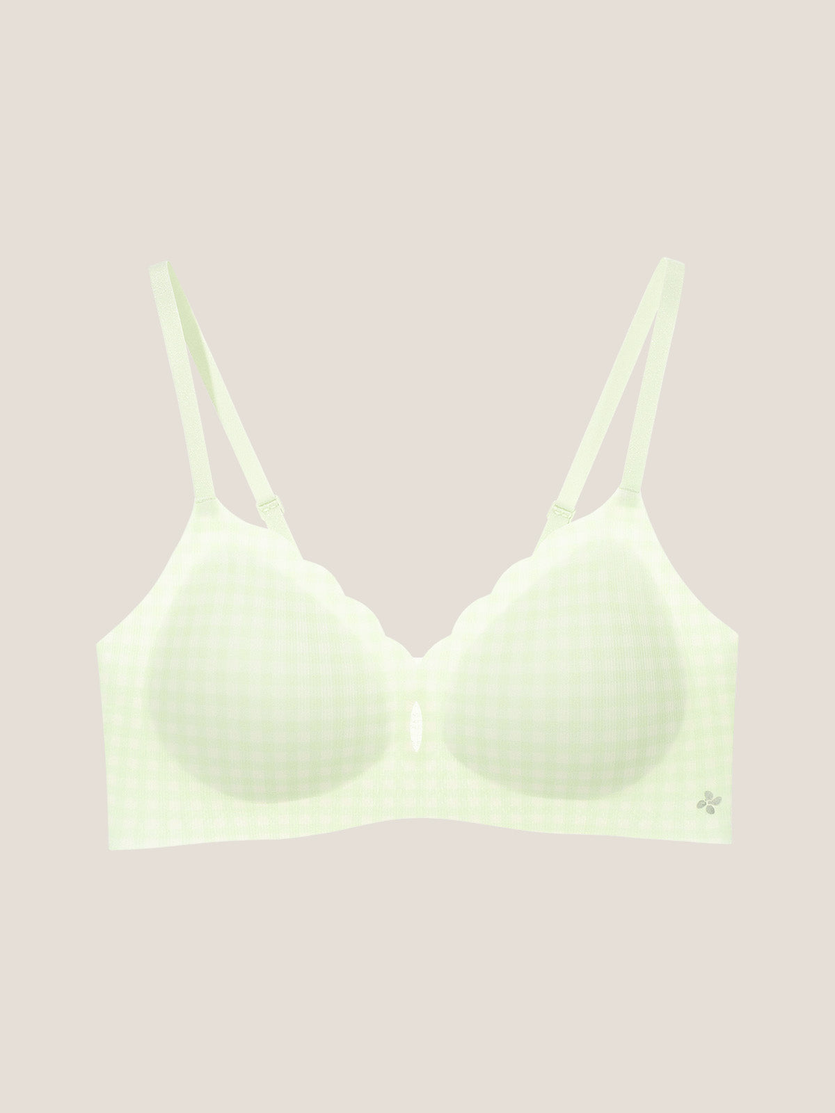 Basic Seamless Deep V Scalloped Neck Cooling Bra