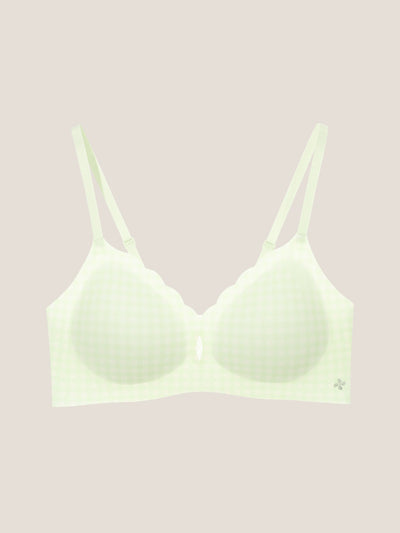 Basic Seamless Deep V Scalloped Neck Cooling Bra