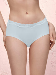 Basic Seamless Lace-Trimmed Boxer Brief