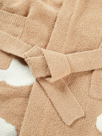 Cloudy Print Fuzzy Robe