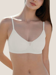 Basic Seamless Deep V Neck Mesh Cooling Bra