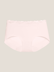 Basic Seamless Lace-Trimmed Boxer Brief
