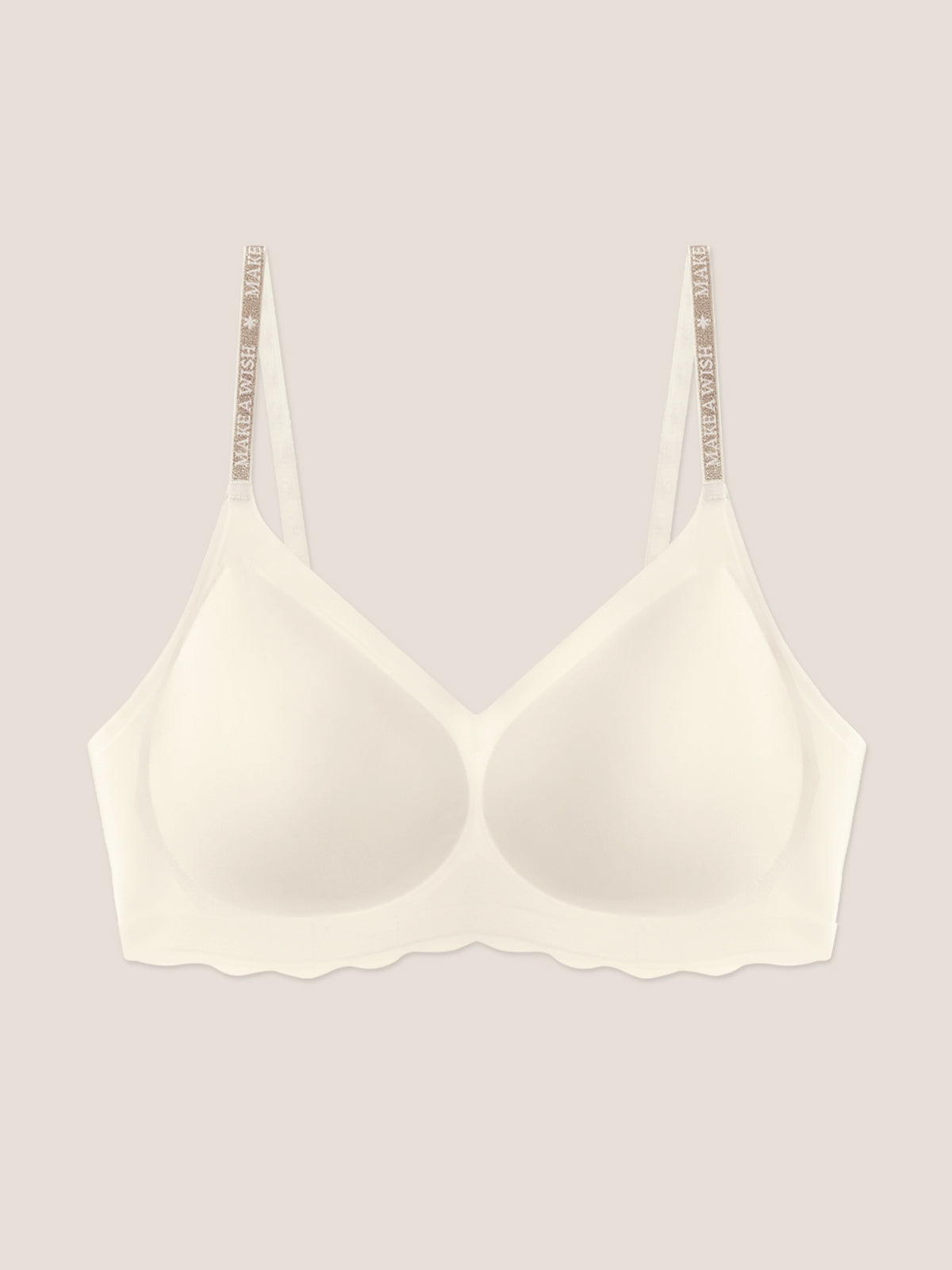 Seamless Shine Strap Deep V Bra - Smart Size