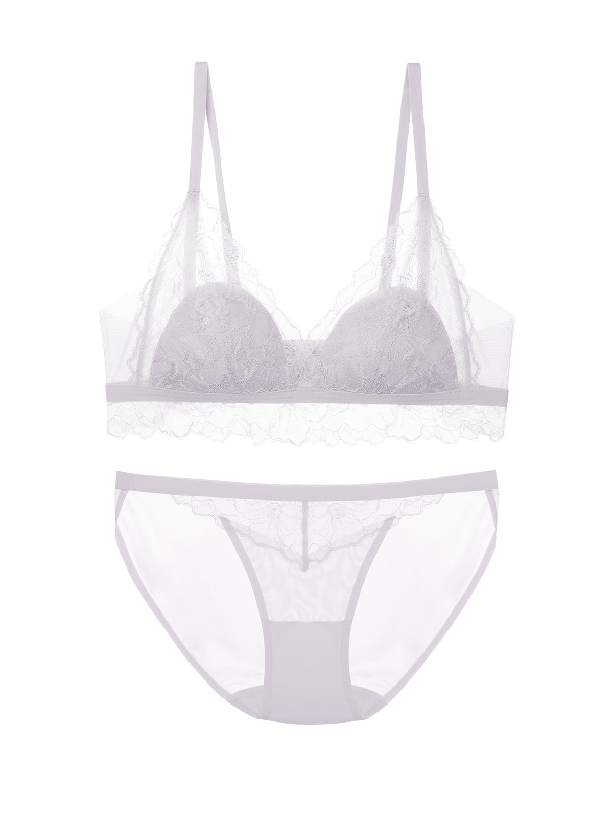 Flash Sale | Lace Shell Cup Bra & Brief